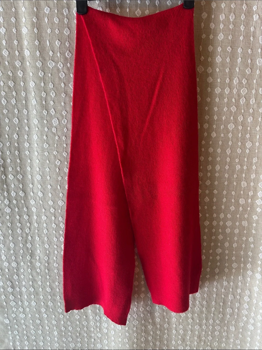Vintage Classic Red Knit Scarf for Men